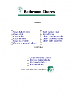Bathroom Chore Chart http://www.chartjungle.com/chores.html | For ...