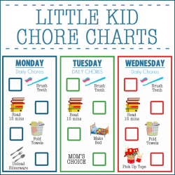 Little Kid Chore Charts (Ages 2-4) - Over The Big Moon