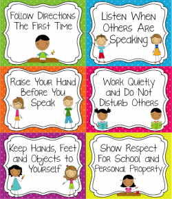 Classroom Rules that are tangible and easy for younger students to ...