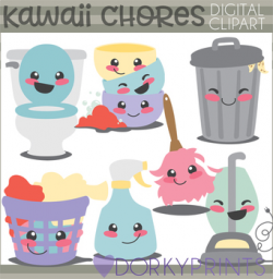 Cute Kawaii Chores Clipart