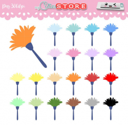 Feather duster rainbow clipart - household chores clean dust graphics  greato for planner stickers or digital planning with goodnotes