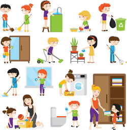 Family doing household chores clipart 1 » Clipart Station