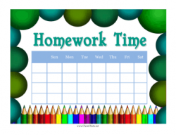 Printable Homework Chore Chart
