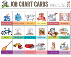 Printable Job Chart Chore Chart Cards | Products | Job chart ...