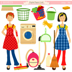 Housework Clipart Cleaning Clipart Home Clipart Maid