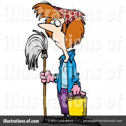 Janitor Clipart #1418 - Illustration by toonaday