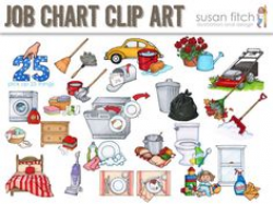 Job Chart Chore Chart Clip Art | Job chart, Clip art and Household ...