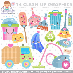 75%OFF - Clean Up Clipart, Clean Up Graphics, COMMERCIAL USE ...