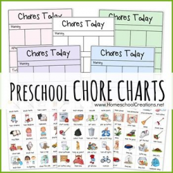 FREE Preschool Chore Charts - Subscriber Freebie | Preschool chore ...