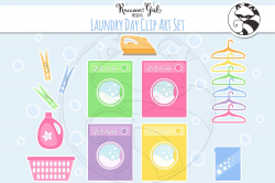 Laundry Day Clip Art Set ~ Illustrations ~ Creative Market