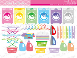 Laundry digital clipart, Cleaning clip art , Household ...
