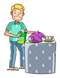 A Man Doing The Laundry | Laundry, Illustrations and Characters