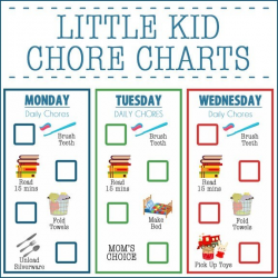 Little Kid Chore Charts (Ages 2-4) | Over The Big Moon