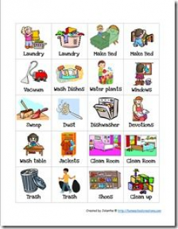 Preschool Chore Charts | Card stock, Preschool chores and Chart