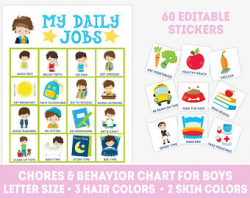 Chore chart stickers | Etsy
