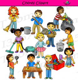 Chores Clipart - Cleaning The Classroom by I 365 Art ...