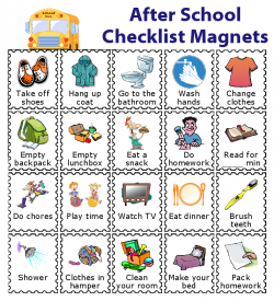 Make a Magnetic Checklist For Your Kids | School checklist, Parents ...