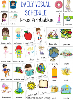 Daily Visual Schedule for Kids Free Printable - Natural Beach Living