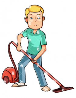 A Man Using A Canister Vacuum | Canister vacuum and Vacuums