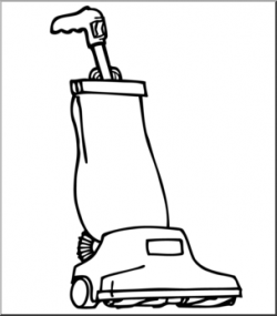 Clip Art: Vacuum Cleaner B&W I abcteach.com | abcteach