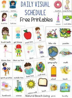 Daily Visual Schedule for Kids Free Printable | Visual schedules ...