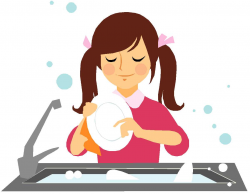 Kids Washing Dishes Clipart (14+)