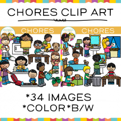 Kids Chores Clip Art , Images & Illustrations | Whimsy Clips