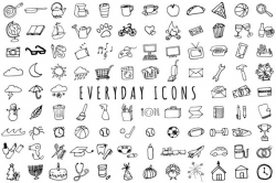 Everyday Items Clipart Set [Black & White Version] - clipart ...