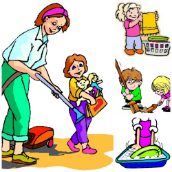 Child Doing Chores Clip Art free image