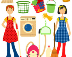 Cleaning Clipart, Chores Clipart, Housework Clipart, Instant ...