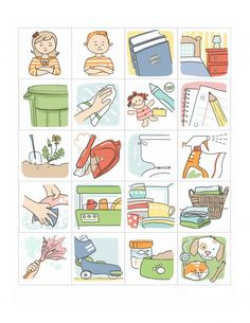 chore chart illustrations - I used these to make morning and evening ...