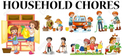 Image result for family doing household chores together clipart ...