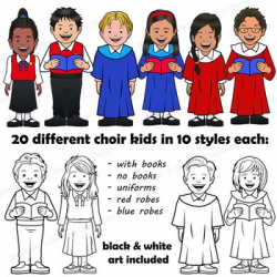 Choir Clipart - Choristers and Risers - Build-a-Choir | Kids Chorus ...