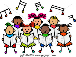 Clip Art - Singing kids. Stock Illustration gg81614265 - GoGraph