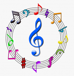 Chorus Clipart Music Classroom - Colorful Music Symbols ...