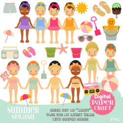 Summer Clipart, Children Clipart, Beach Clipart, Ocean clipart ...