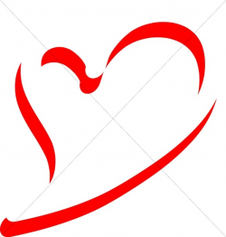 Abstract Heart Outline | Christian Heart Clipart