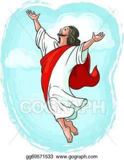 Vector Clipart - Ascension of jesus christ. Vector ...