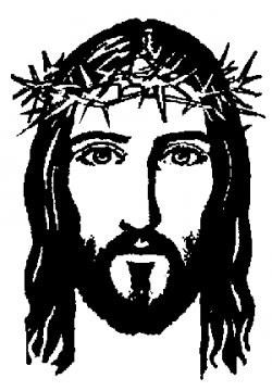 Jesus Face Clipart Black And White Good Friday Clipart 1 | jezus ...