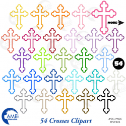 Christian Clipart, Crucifixes, Multi-Colored Cross Clipart ...