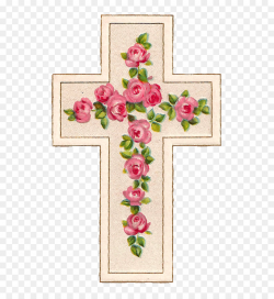 Pink Background Frame clipart - Rose, Cross, Flower ...
