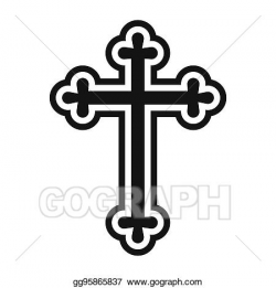 Stock Illustration - Christian cross simple icon. Clipart ...
