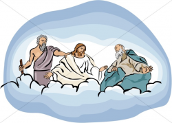 Transfiguration of Christ with Blue | Transfiguration Clipart