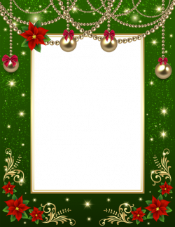 Christmas Transparent PNG Photo Frame Green | Christmas Borders and ...