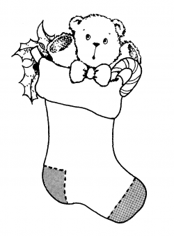 Christmas Stocking Clipart Black And White – Fun for Christmas