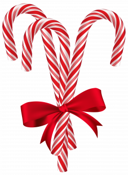 Candy Canes with Red Bow PNG Clip Art Image | Gallery Yopriceville ...