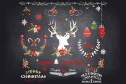 Chalkboard Christmas Clipart ~ Illustrations ~ Creative Market