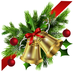 Christmas Red Bow and Bells Corner Transparent PNG Clip Art Image ...