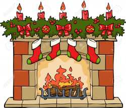 Christmas fireplace clipart tumundografico 2 - Clipartix