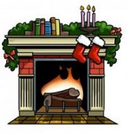 Free Christmas Fireplace Clipart